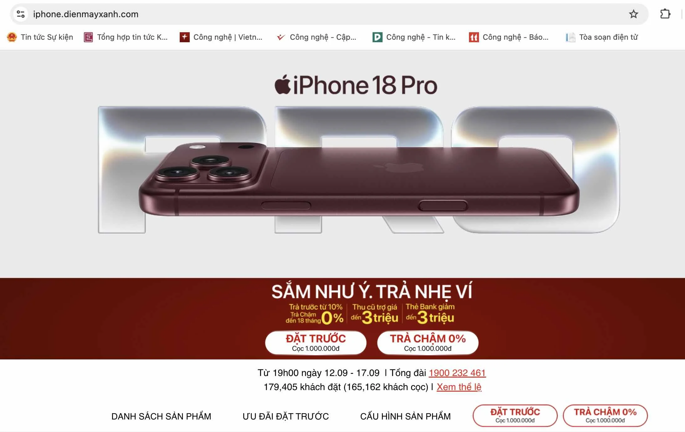 iPhone 18 Pro và iPhone 18 Pro max nhận lượng đặt trước lớn tại Việt Nam