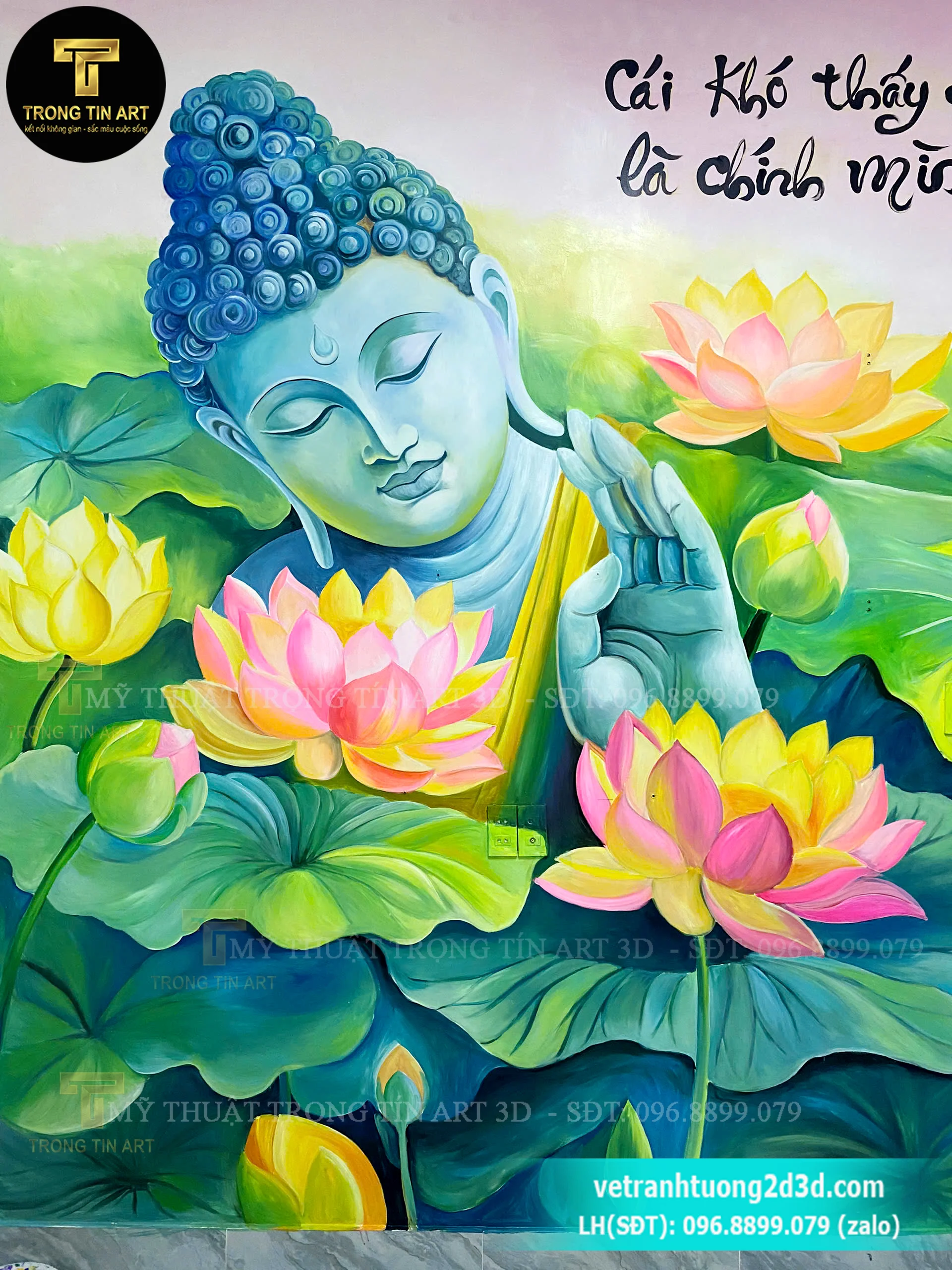 Hình vẽ hoa sen Phật Giáo - Vẽ Tranh Phật cho chùa