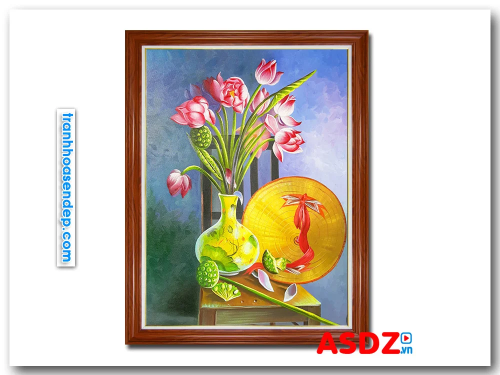 hoa sen vẽ, mẫu 3