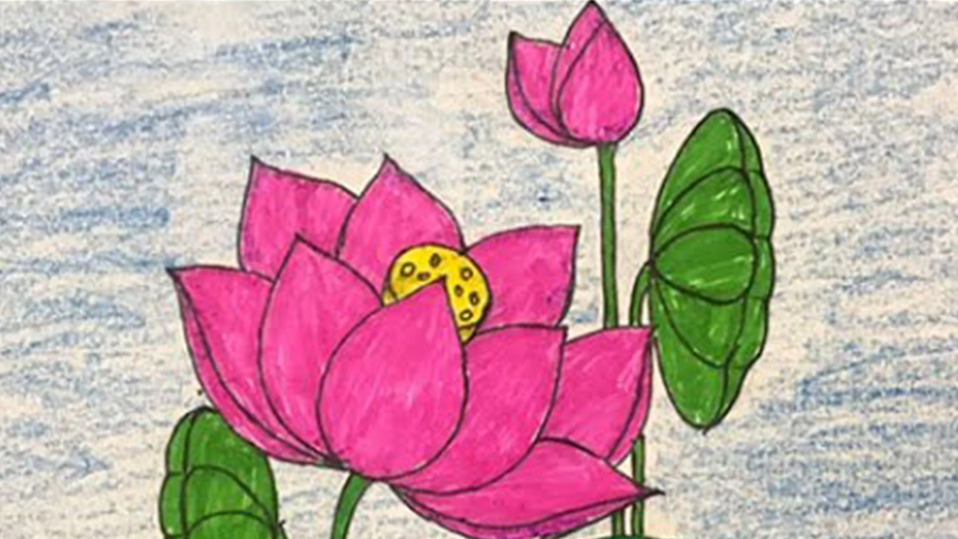 hoa sen vẽ: gợi ý số 14