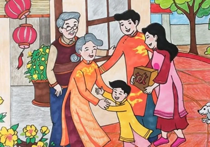 Vẽ Tranh Gia Đình Hạnh Phúc Đơn Giản Và Đẹp Nhất Cho Bé