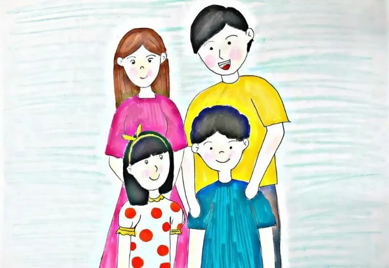 99+ Mẫu vẽ tranh gia đình ý nghĩa và đơn giản