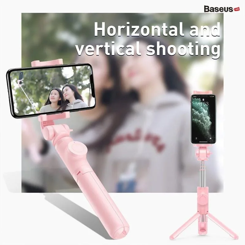 Gậy tự sướng tích hợp Tripod chân xếp gọn Baseus Lovely ( Bluetooth Remote Camera Control , Folding Bracket Livestream/ Selfie Stick) (4)