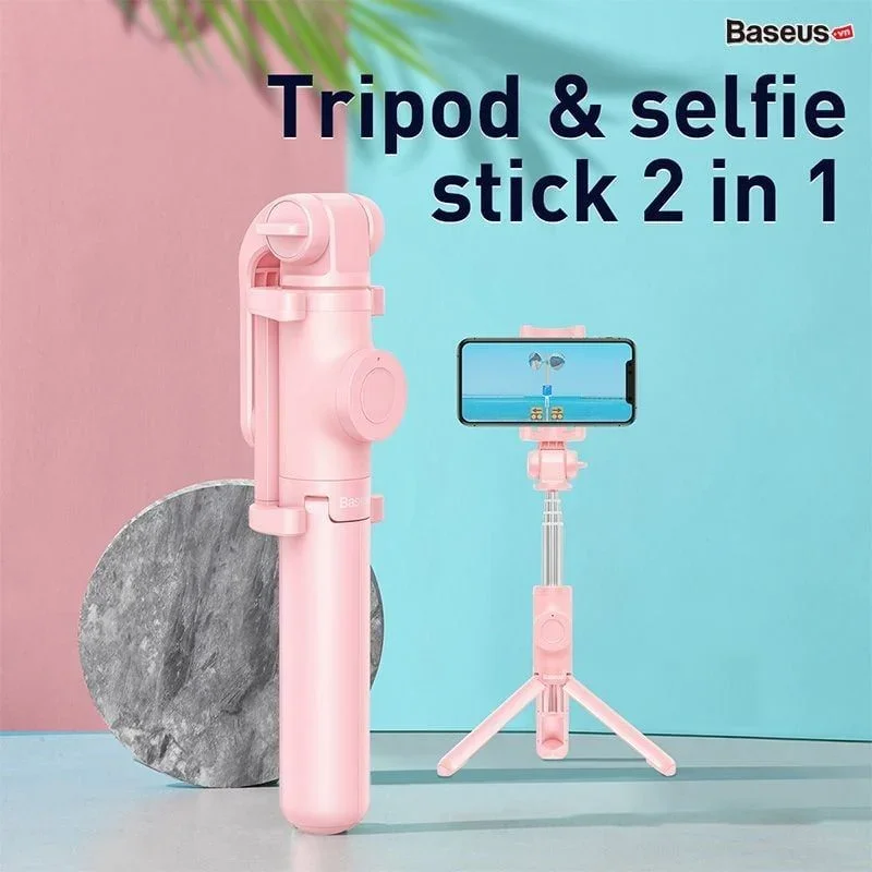 Gậy tự sướng tích hợp Tripod chân xếp gọn Baseus Lovely ( Bluetooth Remote Camera Control , Folding Bracket Livestream/ Selfie Stick) (2)