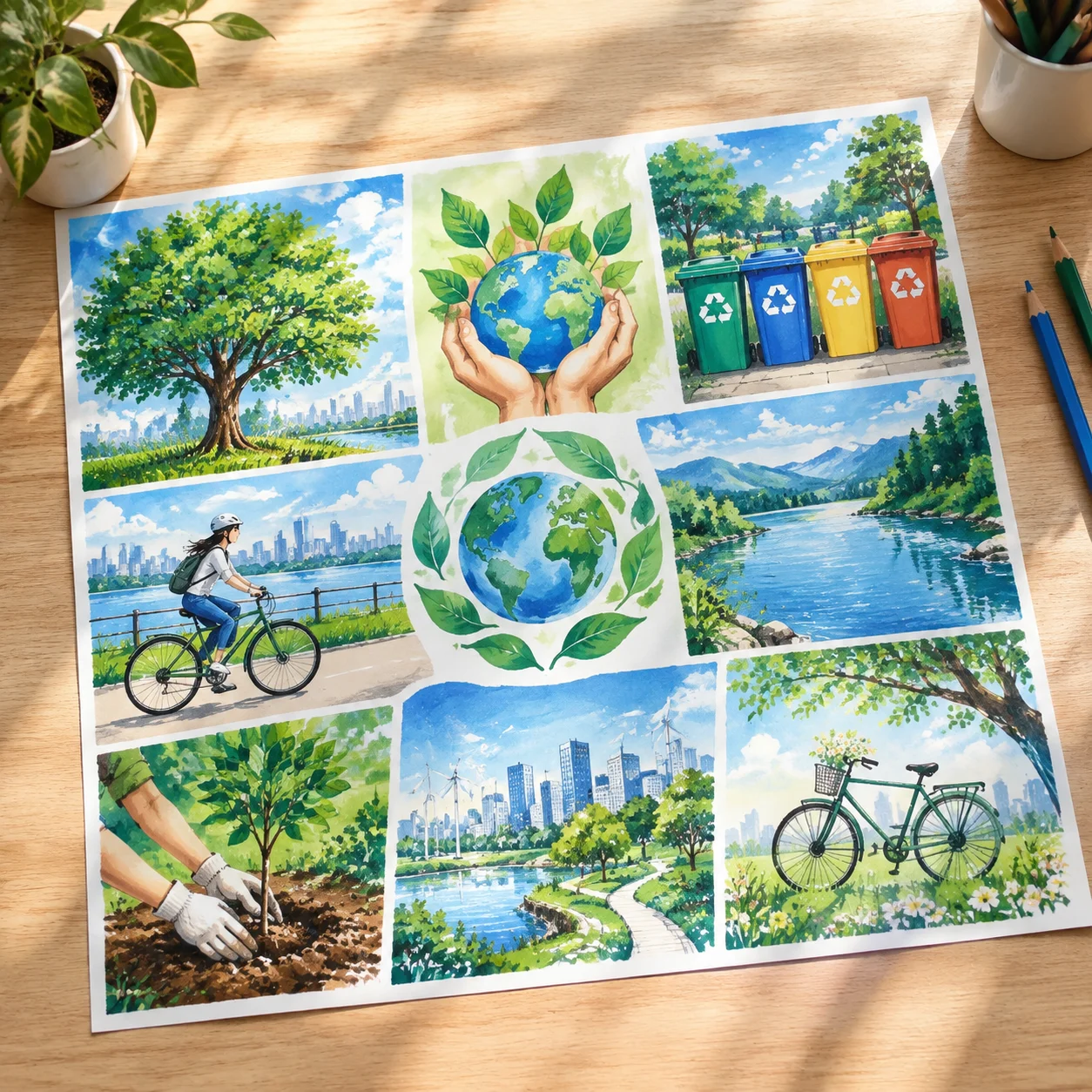 Tuyển chọn vẽ tranh bảo vệ môi trường bằng giấy a3 — hình 5