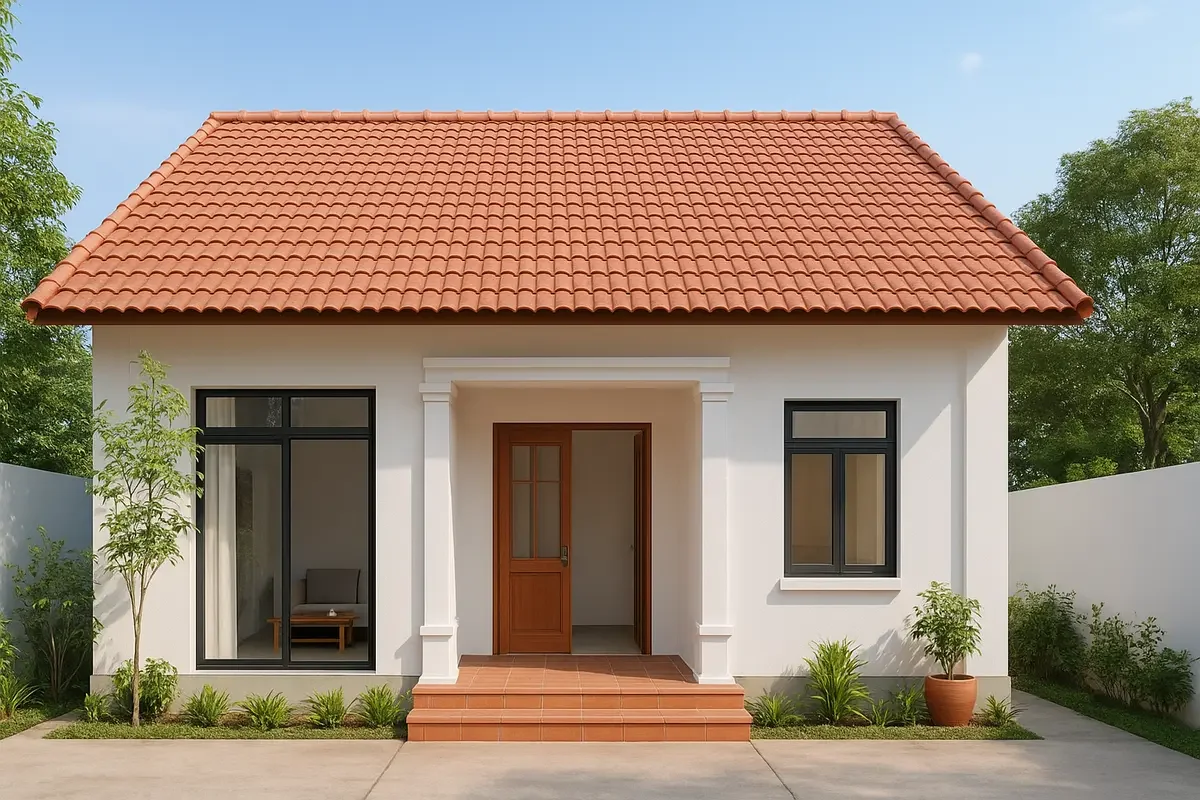 30+ mẫu nhà cấp 4 mái ngói nông thôn đẹp, mộc mạc