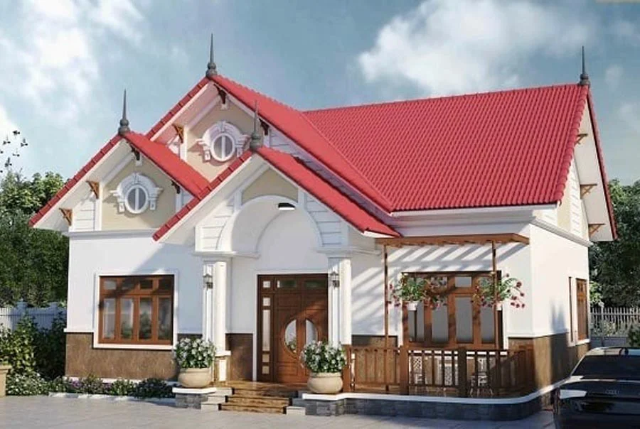 20+ mẫu nhà mái ngói cấp 4 đẹp, sang trọng vượt thời gian (2)