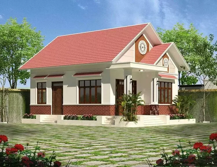 Mẫu nhà mái ngói cấp 4 đơn giản