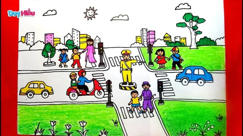 Vẽ Tranh An Toàn Giao Thông Cực Đẹp, [QUÁ Ý NGHĨA]
