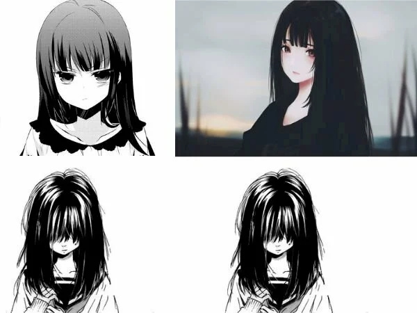 101 Ảnh anime nữ trắng đen đẹp, chất lượng cao, tải miễn phí
