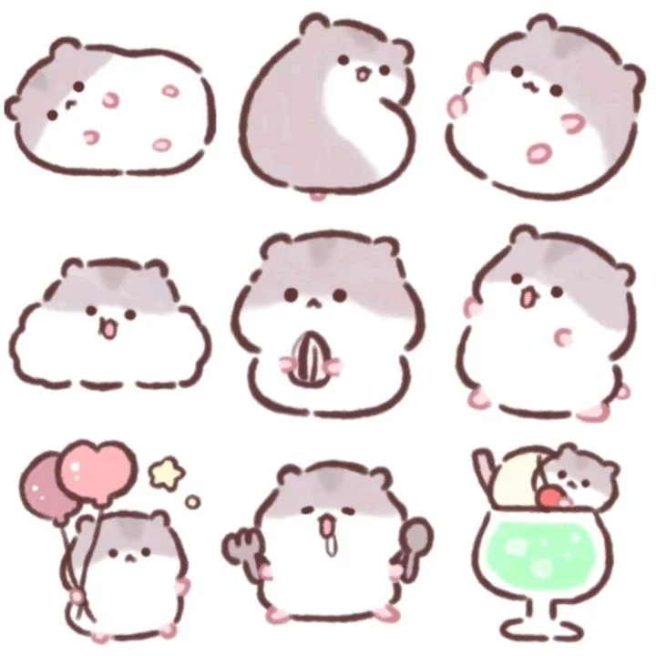 Mẫu sticker dễ vẽ | Cách vẽ hình cute đơn giản, Hình vẽ động vật cute, Con vật