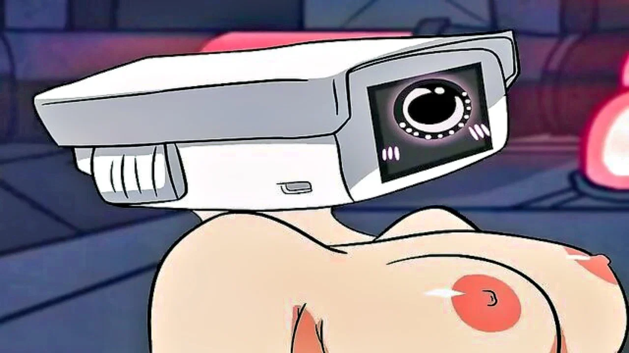 Hình ảnh minh họa theo phong cách hentai skibidi tolet với nhân vật đầu camera