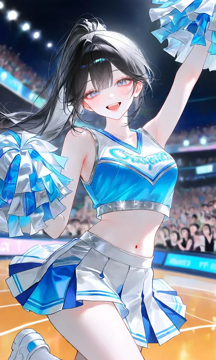 ảnh anime nữ cổ vũ viên trên sân vận động