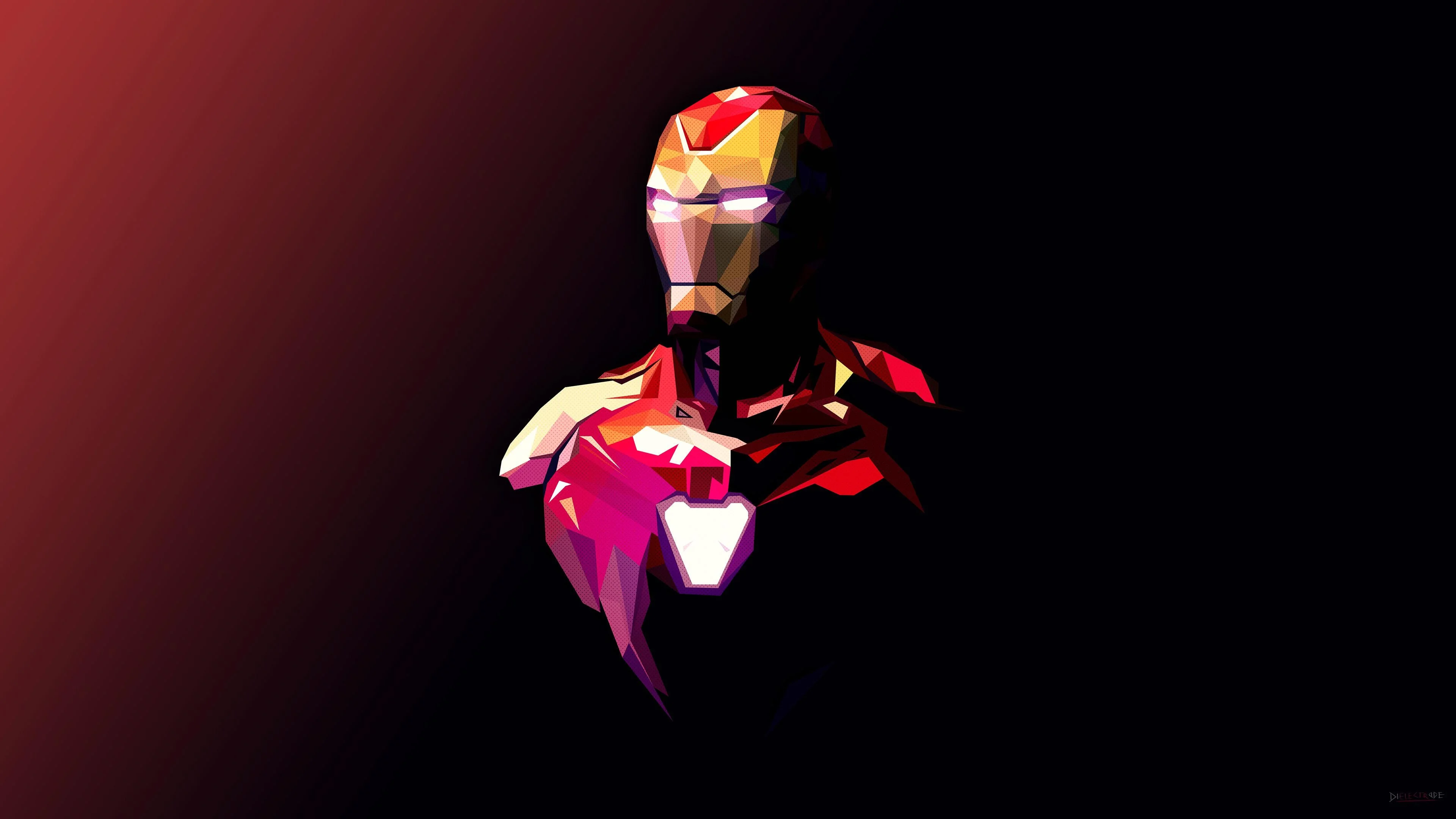 Hình nền laptop 4k nhân vật Iron Man tối giản