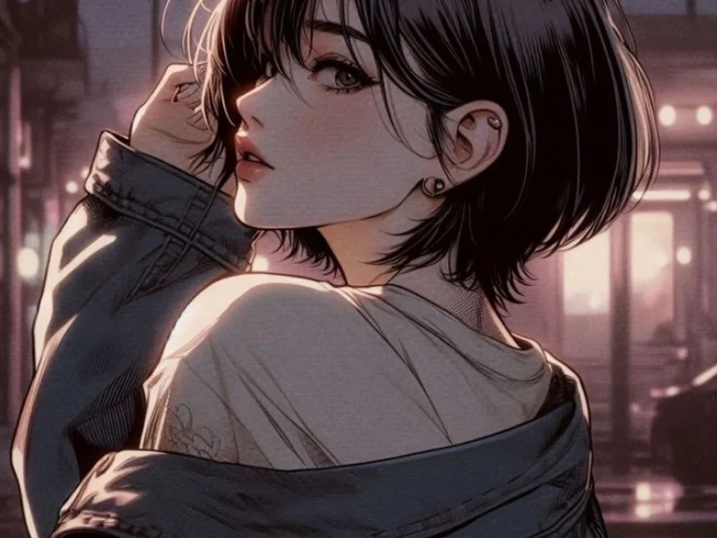 Avatar anime nữ tóc ngắn cực chất và phong cách