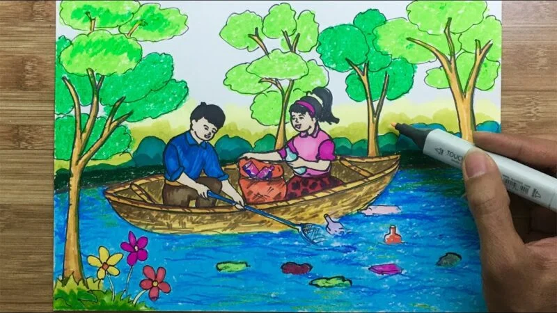 Vẽ tranh bảo vệ môi trường nước