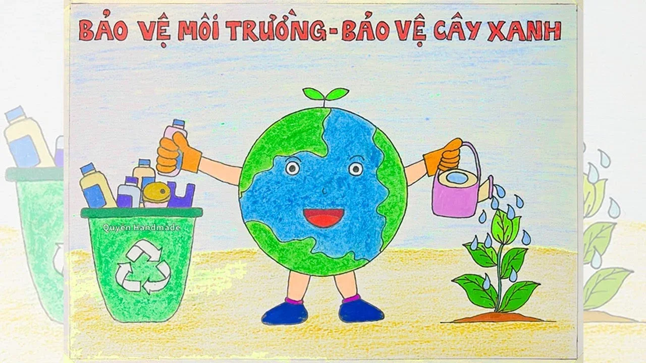 Vẽ tranh ý tưởng trẻ thơ bảo vệ môi trường đơn giản, đẹp nhất? Vẽ tranh bảo vệ môi trường bằng giấy A3? Nguyên tắc bảo vệ môi trường ra sao?