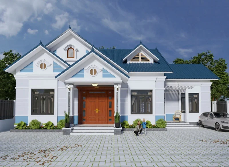 mẫu nhà cấp 4 mái thái ở nông thôn