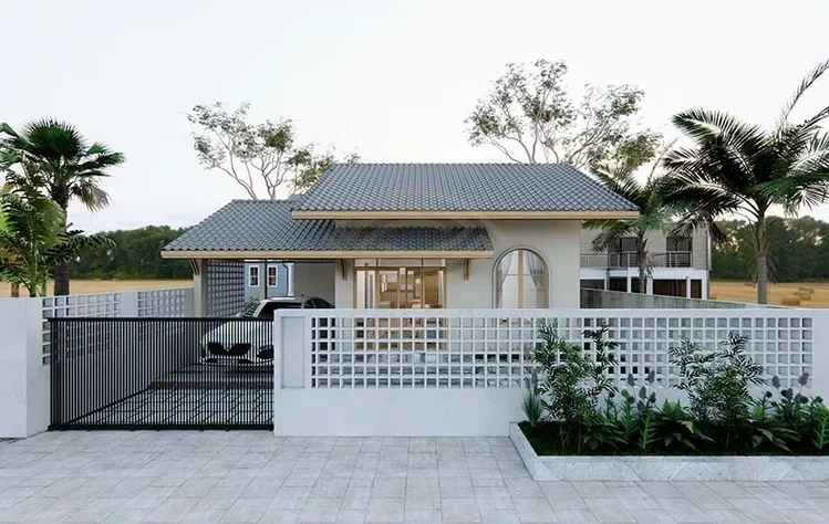 Nhà cấp 4 hiện đại thường có thiết kế không gian mở, tạo sự thông thoáng và rộng rãi cho ngôi nhà