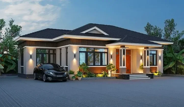 Nhà cấp 4 mái Nhật với phong cách tối giản cũng là một lựa chọn tuyệt vời cho gia chủ