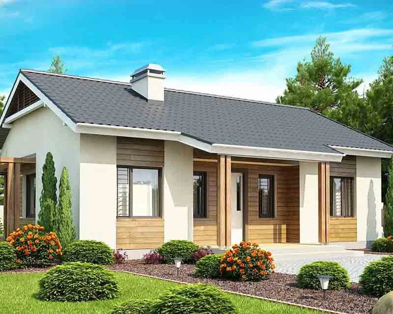 Nhà cấp 4 mái thái đẹp phong cách tối giản