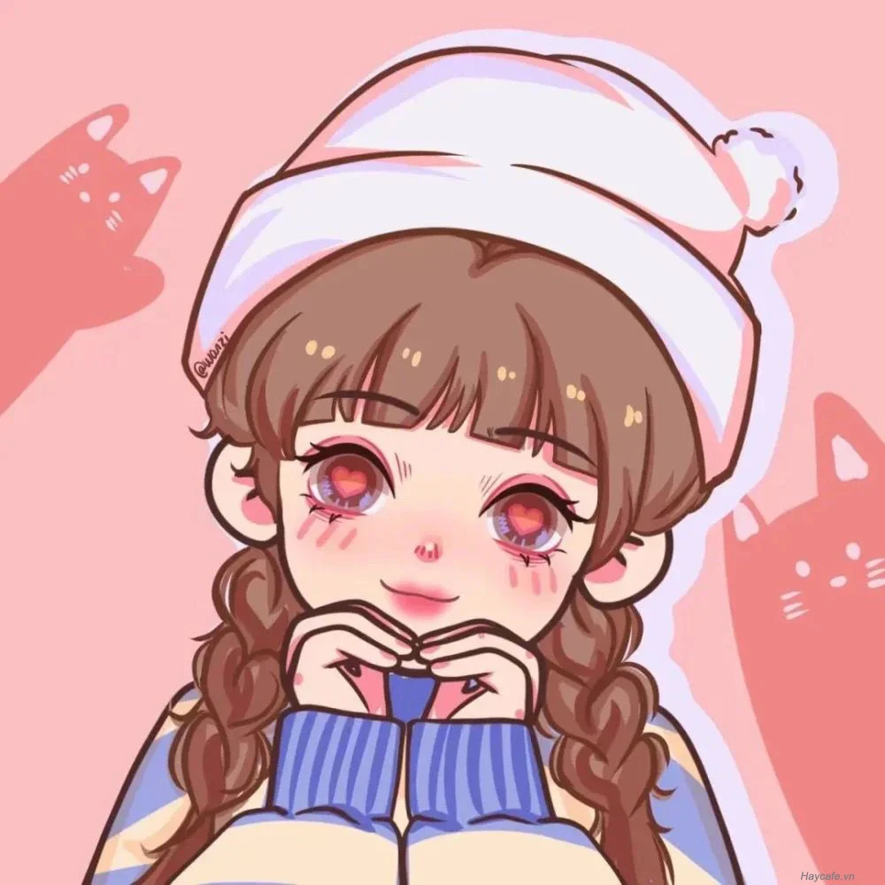 Ảnh avatar đẹp phong cách anime dễ thương cho nữ