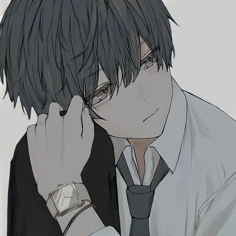 Ảnh avatar đẹp phong cách anime nam buồn ấn tượng