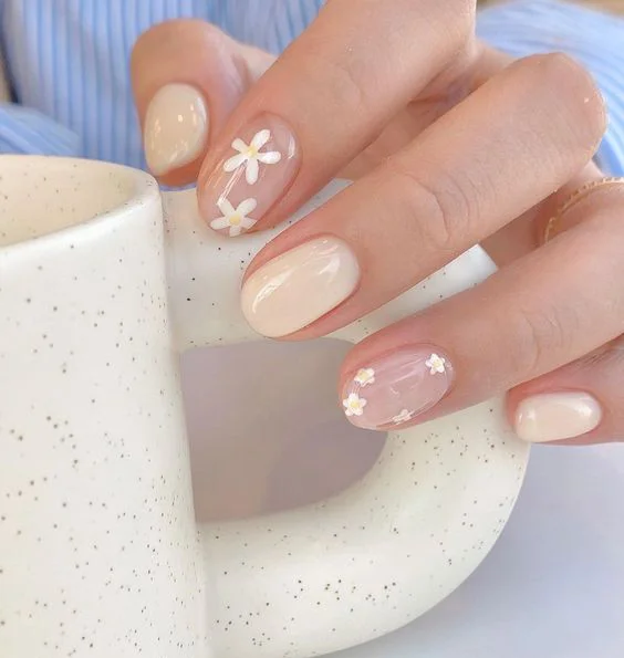 Bộ nail dáng móng ngắn - mẫu nail đẹp nhẹ nhàng